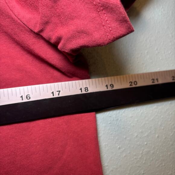 Women's Life is Good Red Blue White Heart Flag Short Sleeve Tee M - Picture 6 of 8